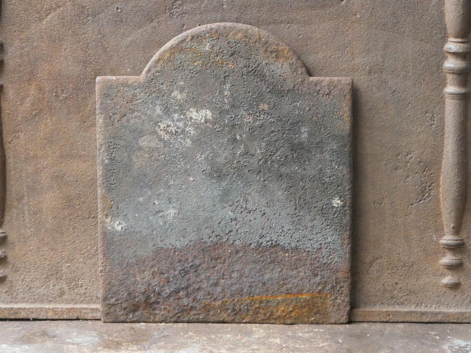 320.0 Antique French 'Pillars Of Freedom' Fireback / Backsplash, 18th   19th C. photo
