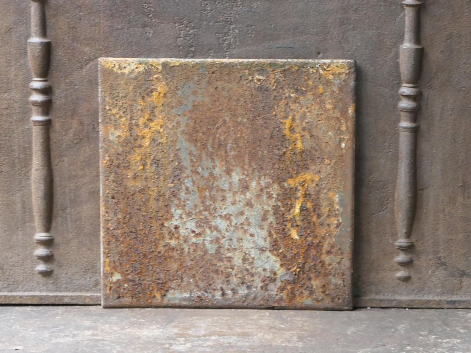 Home Fixtures Antique French 'Pillars Of Freedom' Fireback / Backsplash, 18th   19th C. photo