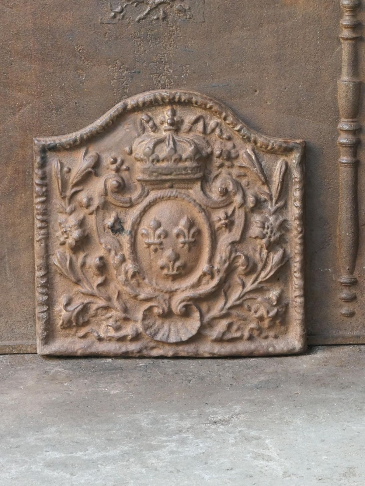 French Louis Napoleon III Style 'Arms Of France' Fireback / Backsplash photo for sale