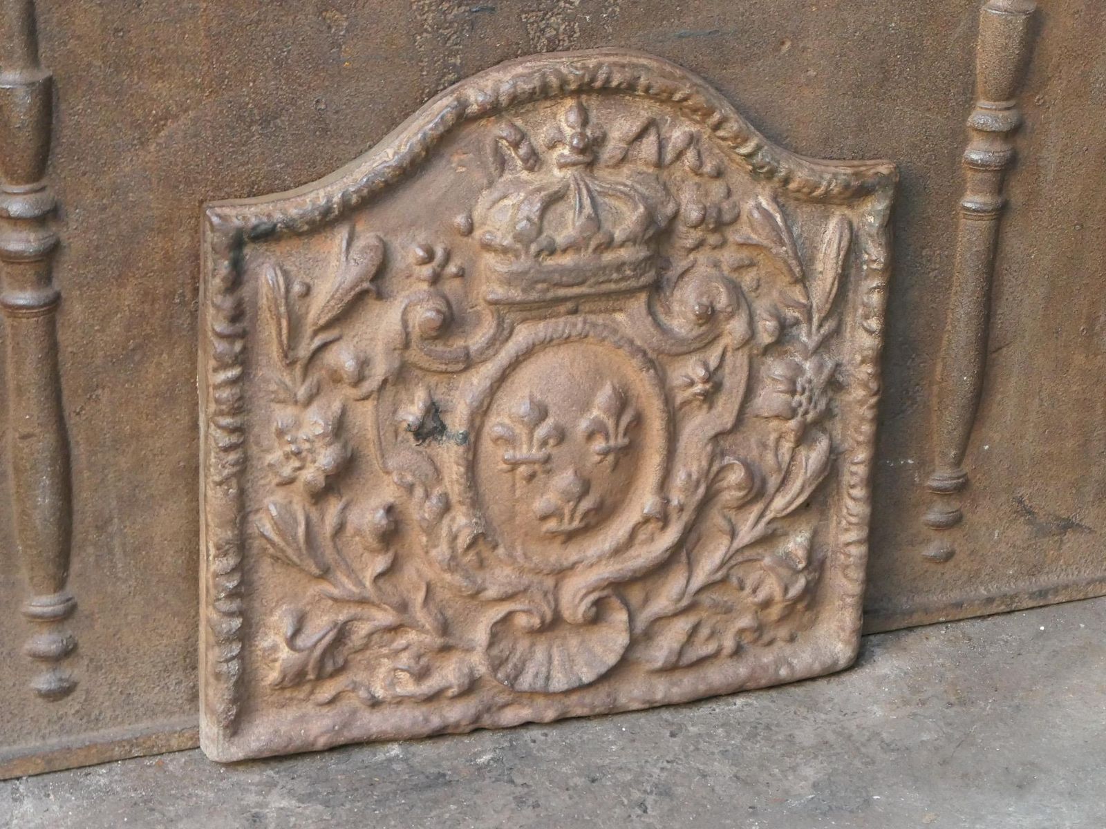French Louis Napoleon III Style 'Arms Of France' Fireback / Backsplash photo vinterior