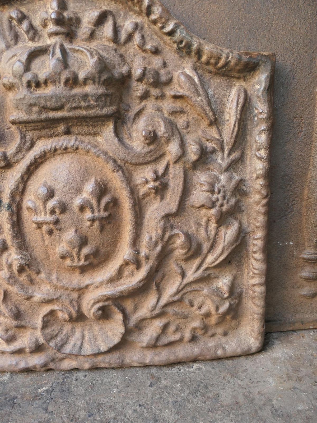 photo furniture French Louis Napoleon III Style 'Arms Of France' Fireback / Backsplash