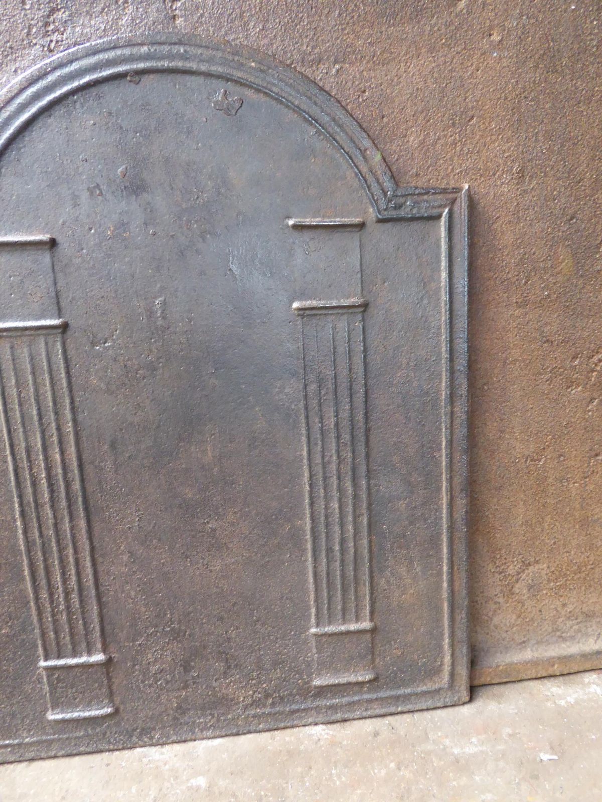 Antique French Neoclassical 'Pillars Of Freedom' Fireback / Backsplash photo buy