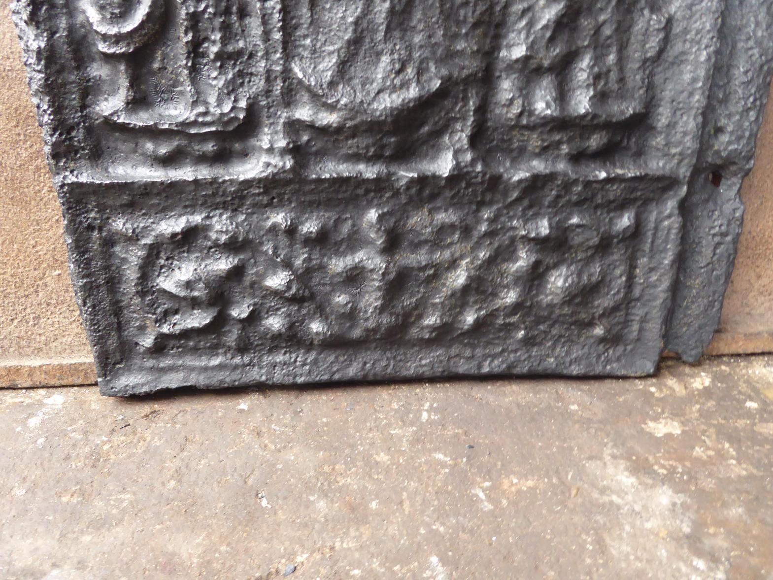 16th Century German Gothic Fireback / Backsplash photo vintage
