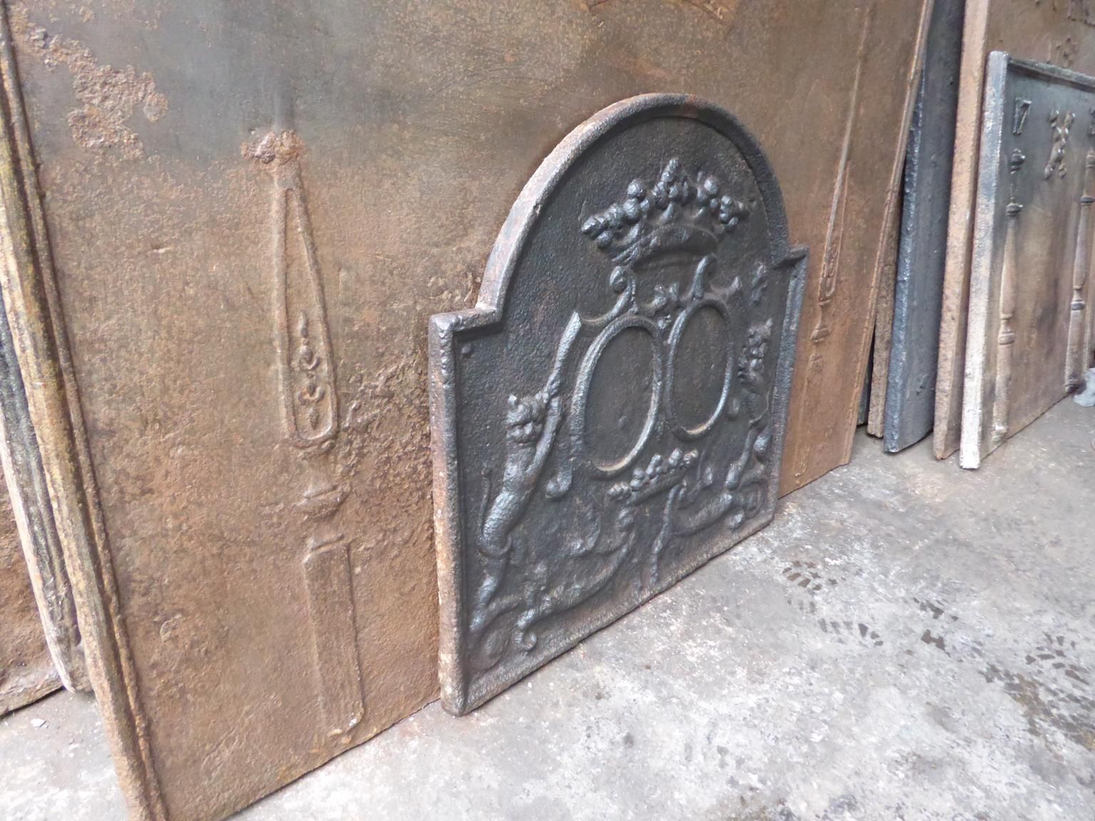 17th Century French Louis XIV Fireback / Backsplash photo vintage