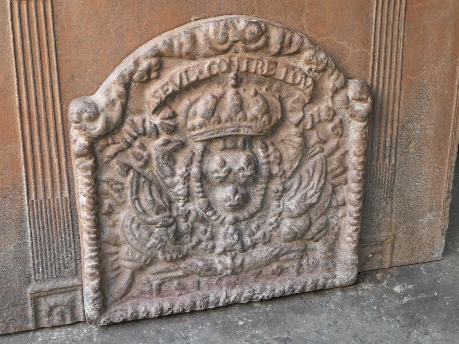 French Louis XIV Style 'Arms Of France' Fireback / Backsplash photo 491.0