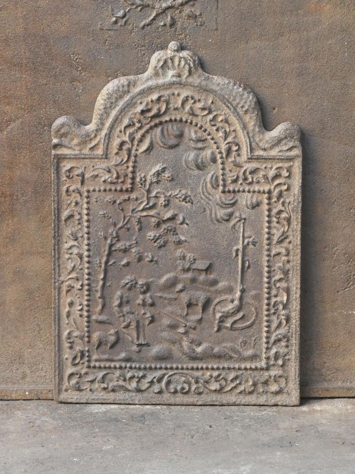Antique Dutch Louis XV 'Rural Scene' Fireback / Backsplash, 18th Century photo Home Fixtures