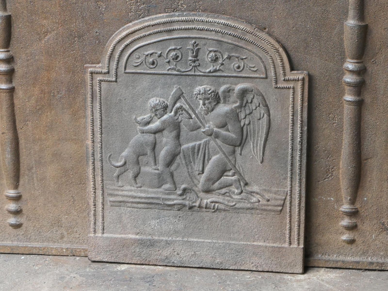 18th 19th Century French 'The Time' Fireback / Backsplash photo vinterior