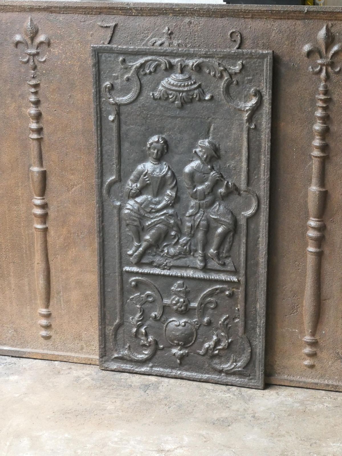 18th Century French Louis XV 'Man And Woman' Fireback / Backsplash photo 576.0