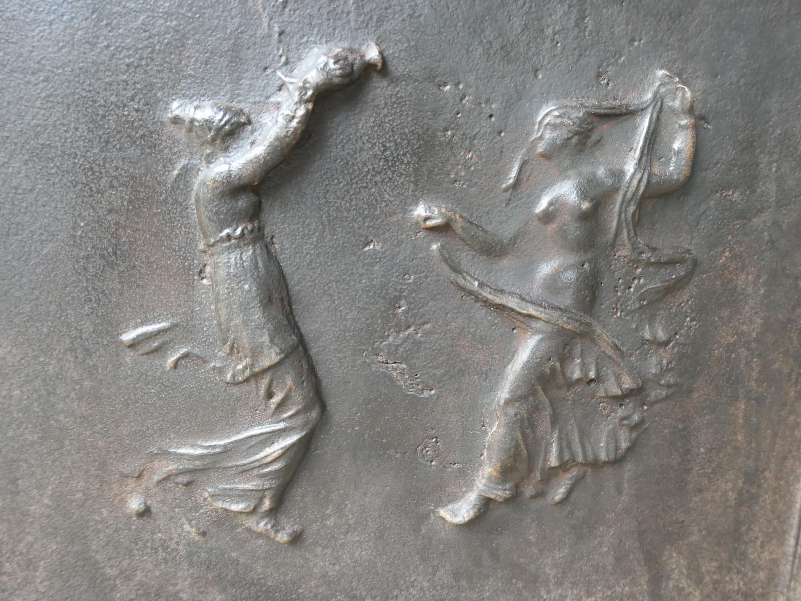 photo furniture French Neoclassical 'Dancers' Fireback / Backsplash, 18th   19th Century