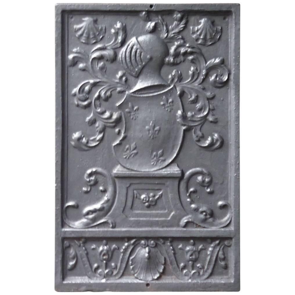 French 'Coat Of Arms' Fireback / Backsplash