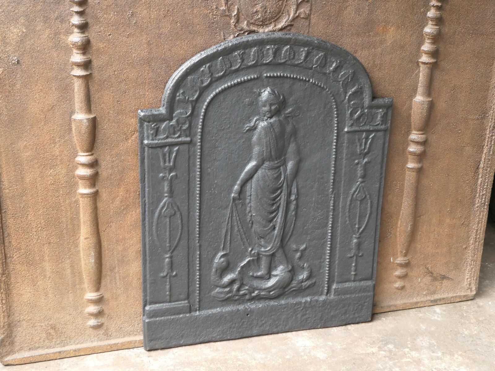 Antique French Napoleon III Fireback / Backsplash, 19th Century photo Home Fixtures