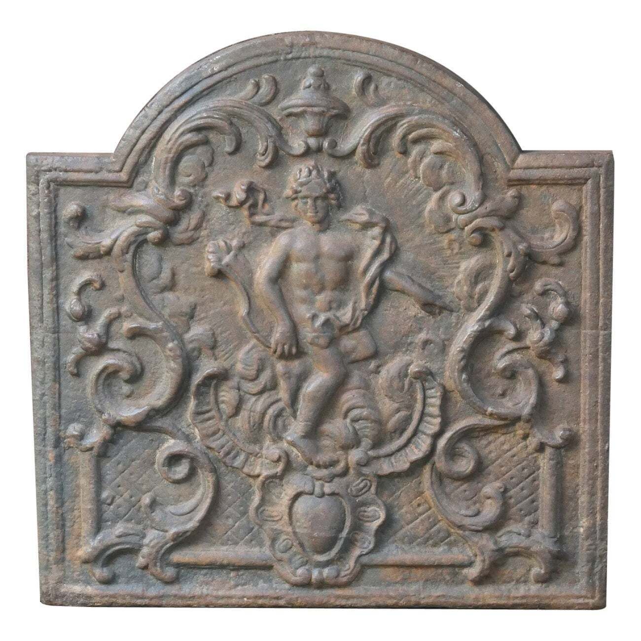 French Louis XV Style 'Apollo With Lyre' Fireback / Backsplash, 20th Century
