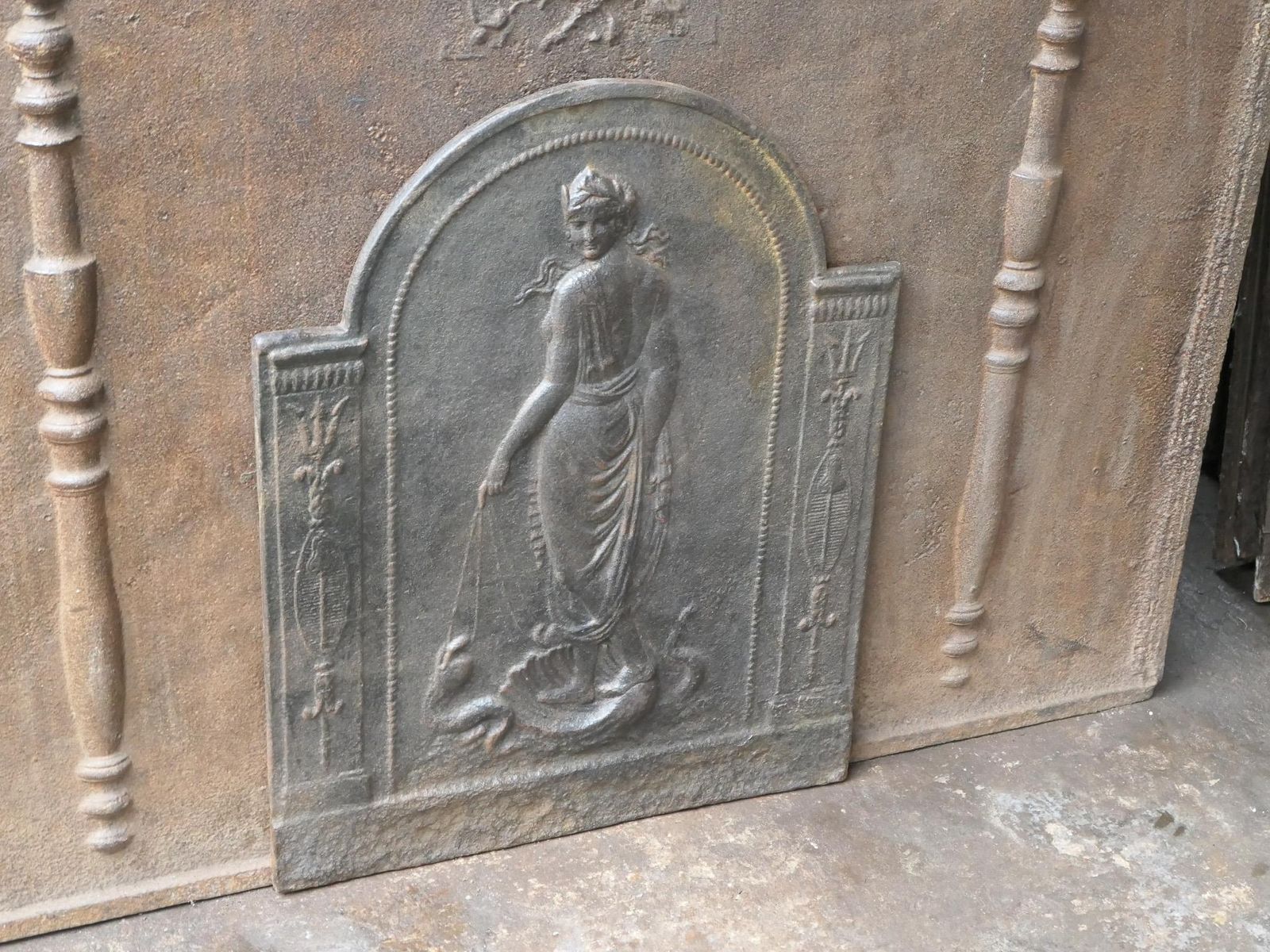 Antique French Neoclassical Period Fireback / Backsplash, 18th   19th C. photo buy