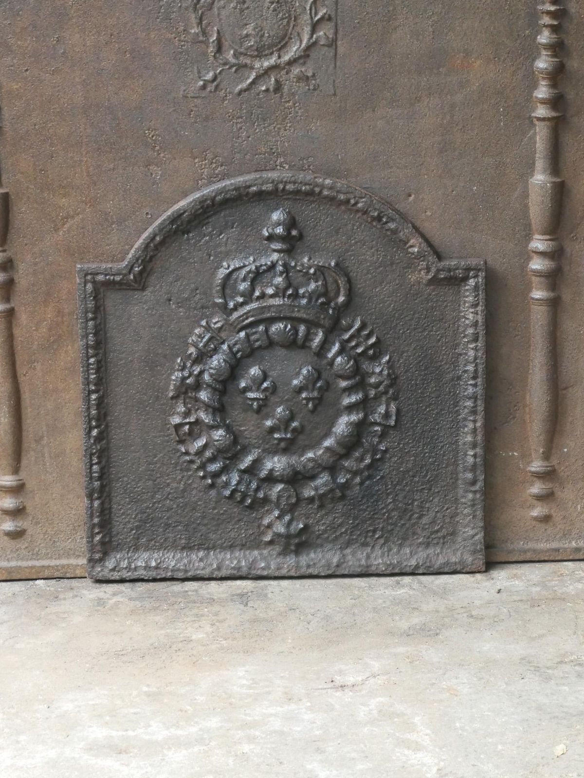 18th 19th Century French Louis XIV 'Arms Of France' Fireback / Backsplash photo for sale
