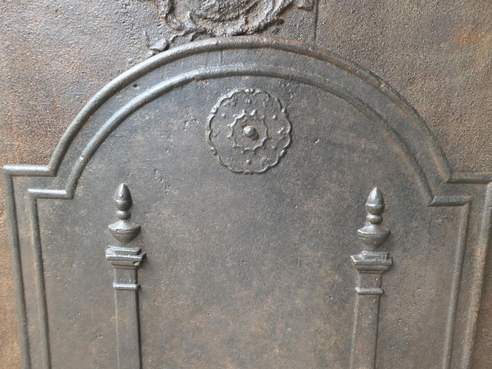 Antique French 'Pillars Of Freedom' Fireback / Backsplash, 18th   19th C. photo buy