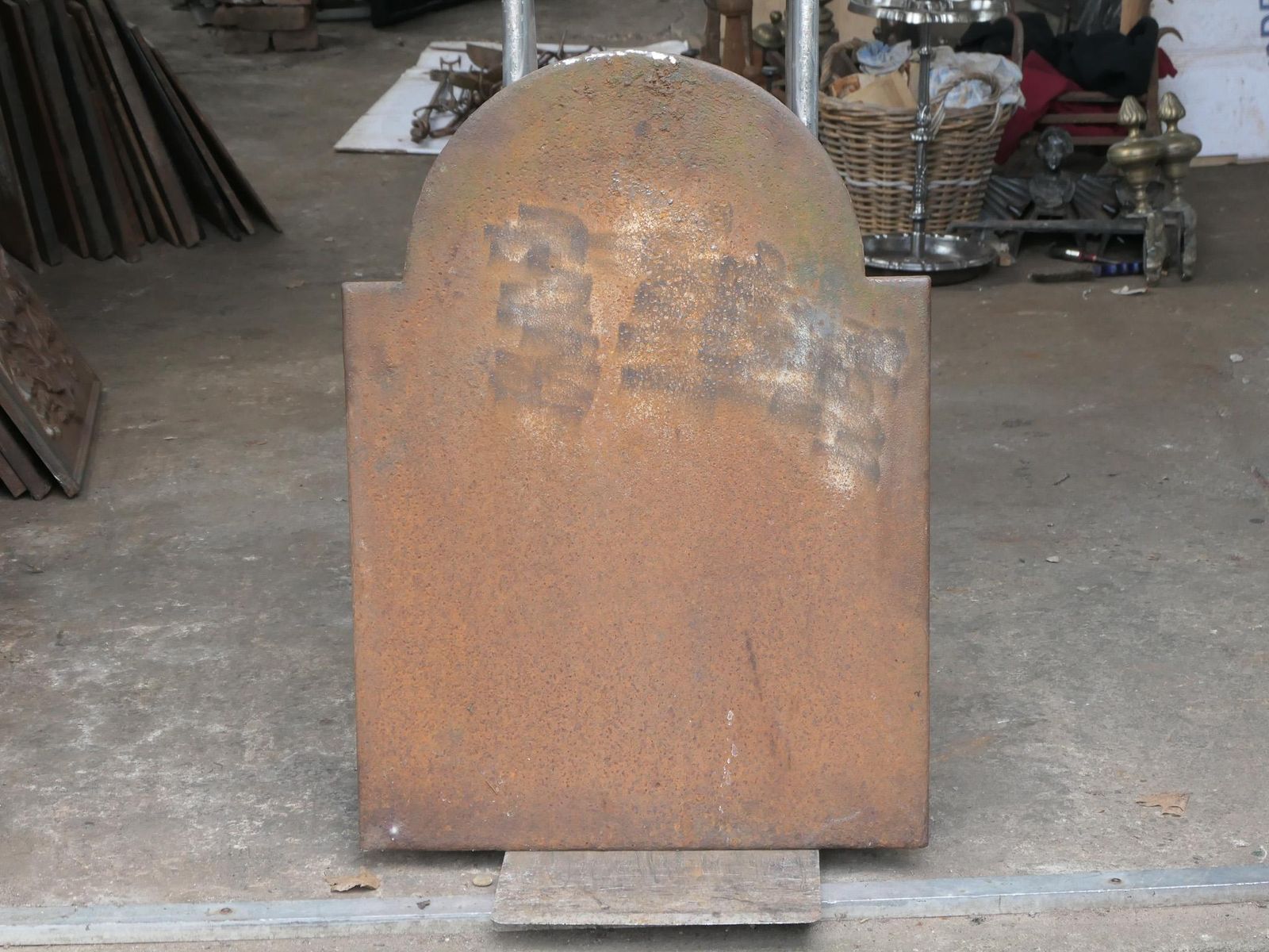 576.0 Antique French 'Pillars Of Freedom' Fireback / Backsplash, 18th   19th C. photo