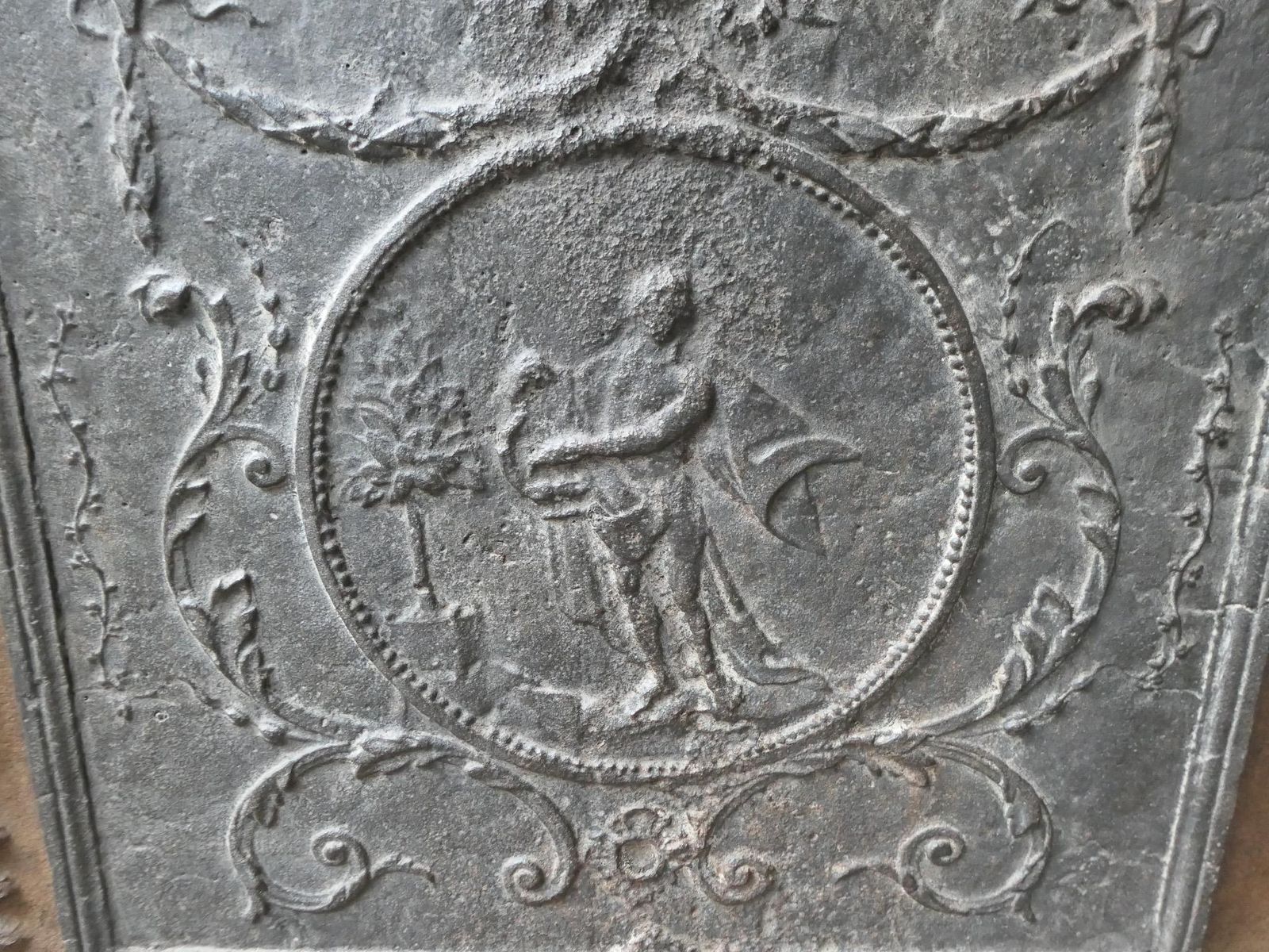 photo furniture 18th   19th C. French 'Apollo With Lyre' Fireback / Backsplash