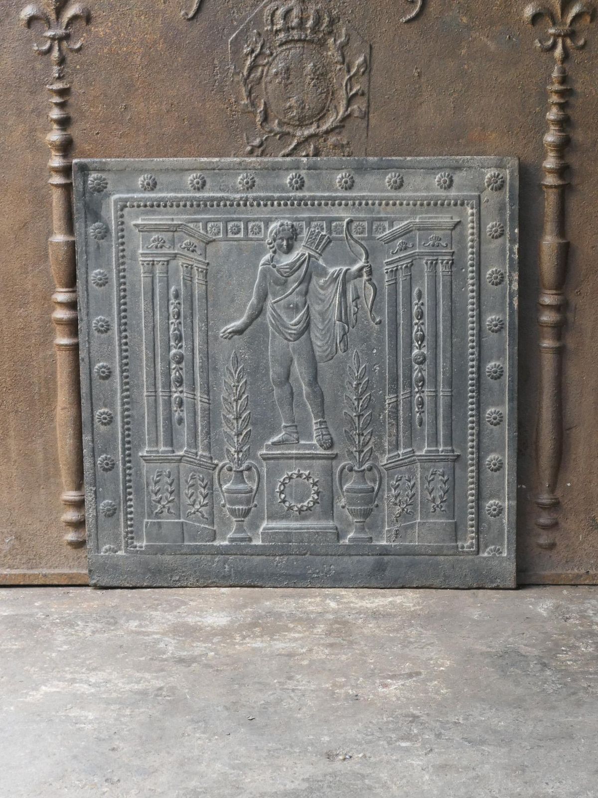 French Neoclassical 'Diana' Fireback / Backsplash, 18th 19th Century photo for sale