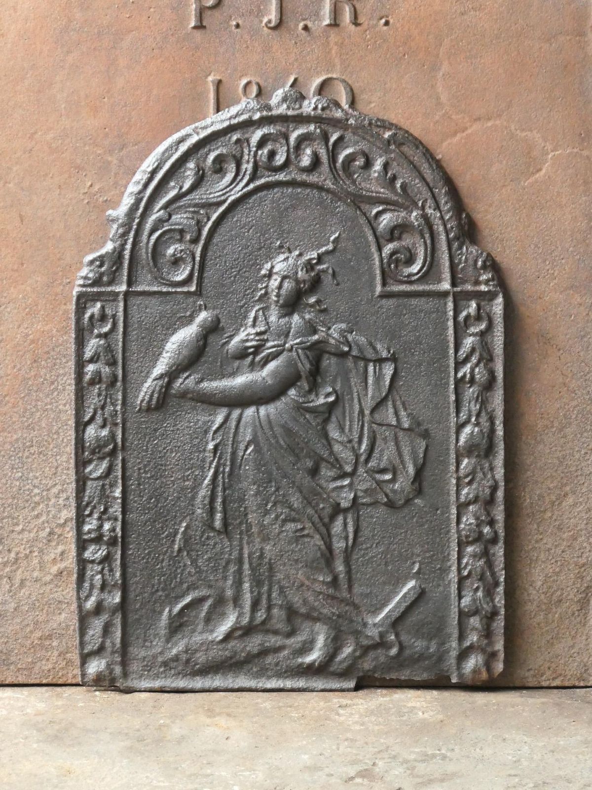 Antique Dutch Louis XIV Period 'The Hope' Fireback / Backsplash, 17th Century photo for sale