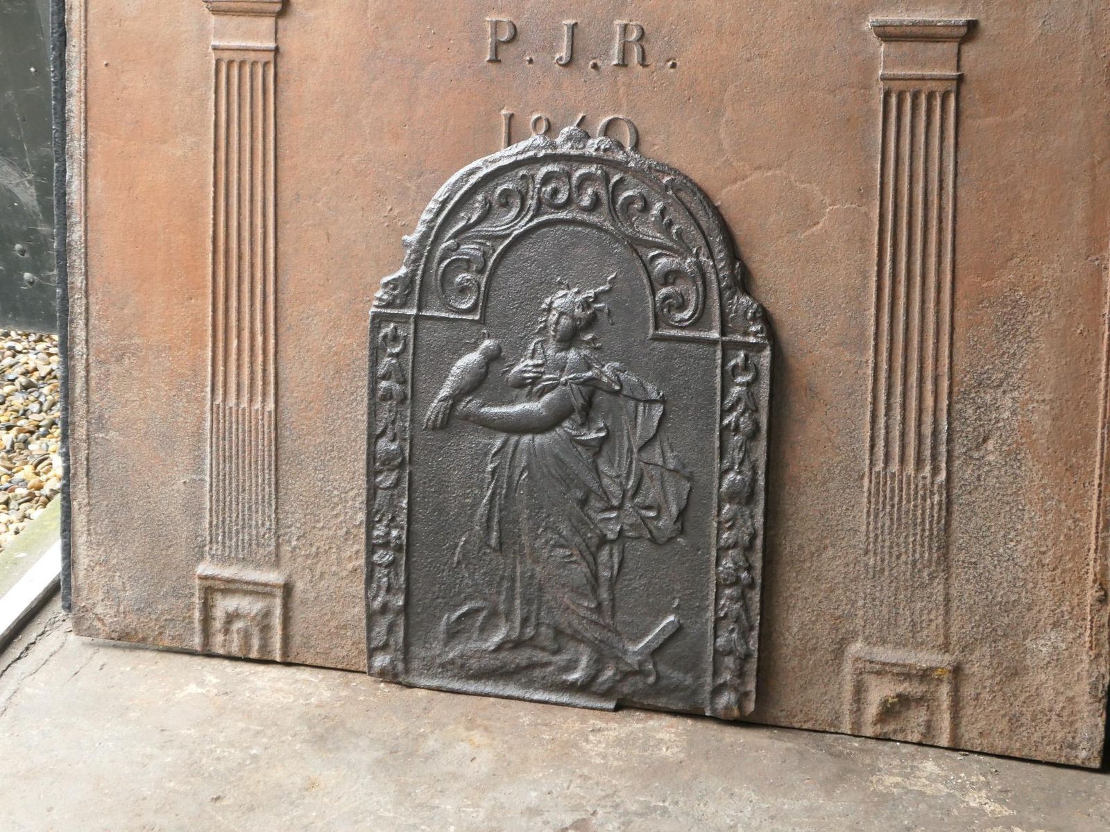 Antique Dutch Louis XIV Period 'The Hope' Fireback / Backsplash, 17th Century photo 593.0
