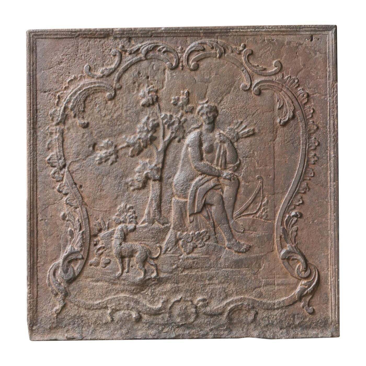 18th Century Louis XV Period Fireback / Backsplash With Diana Bathing