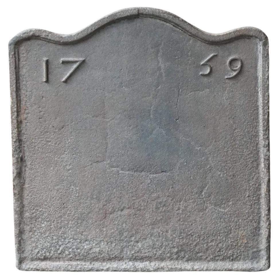 18th Century French Louis XV Period Fireback / Backsplash