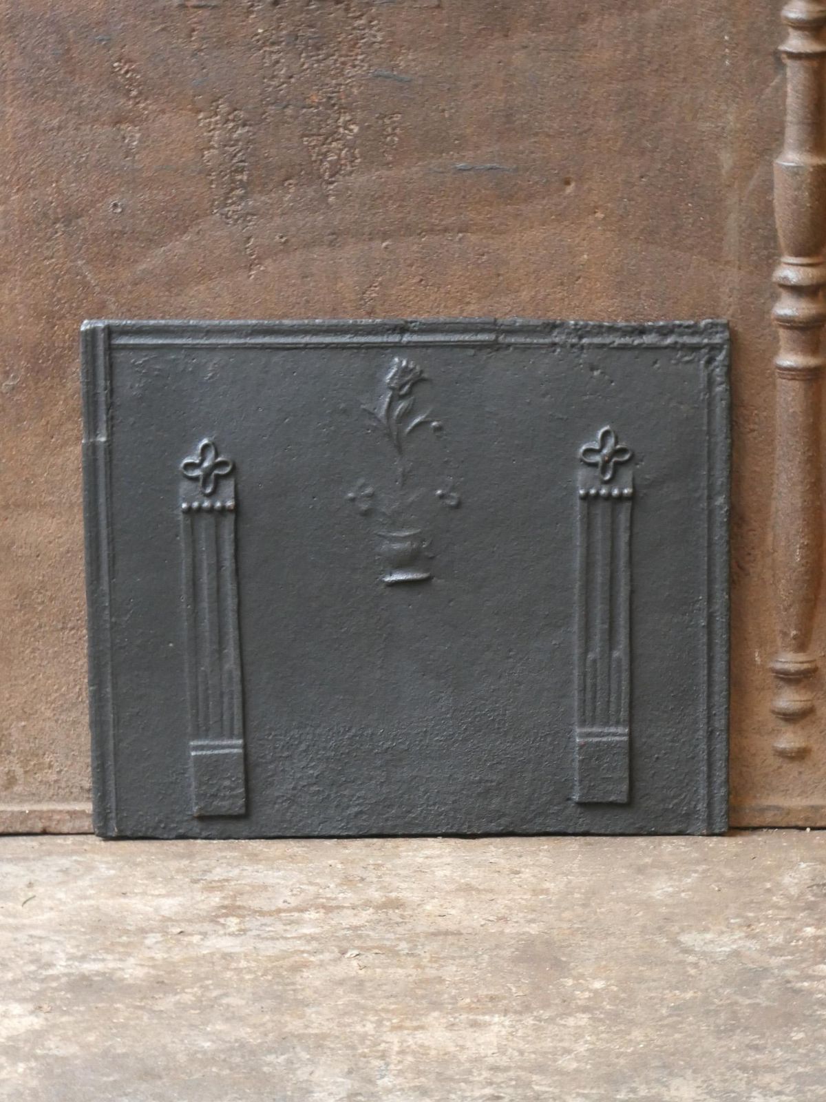Neoclassical French 'Flower Basket' Fireback / Backsplash, 18th 19th Century photo Home Fixtures