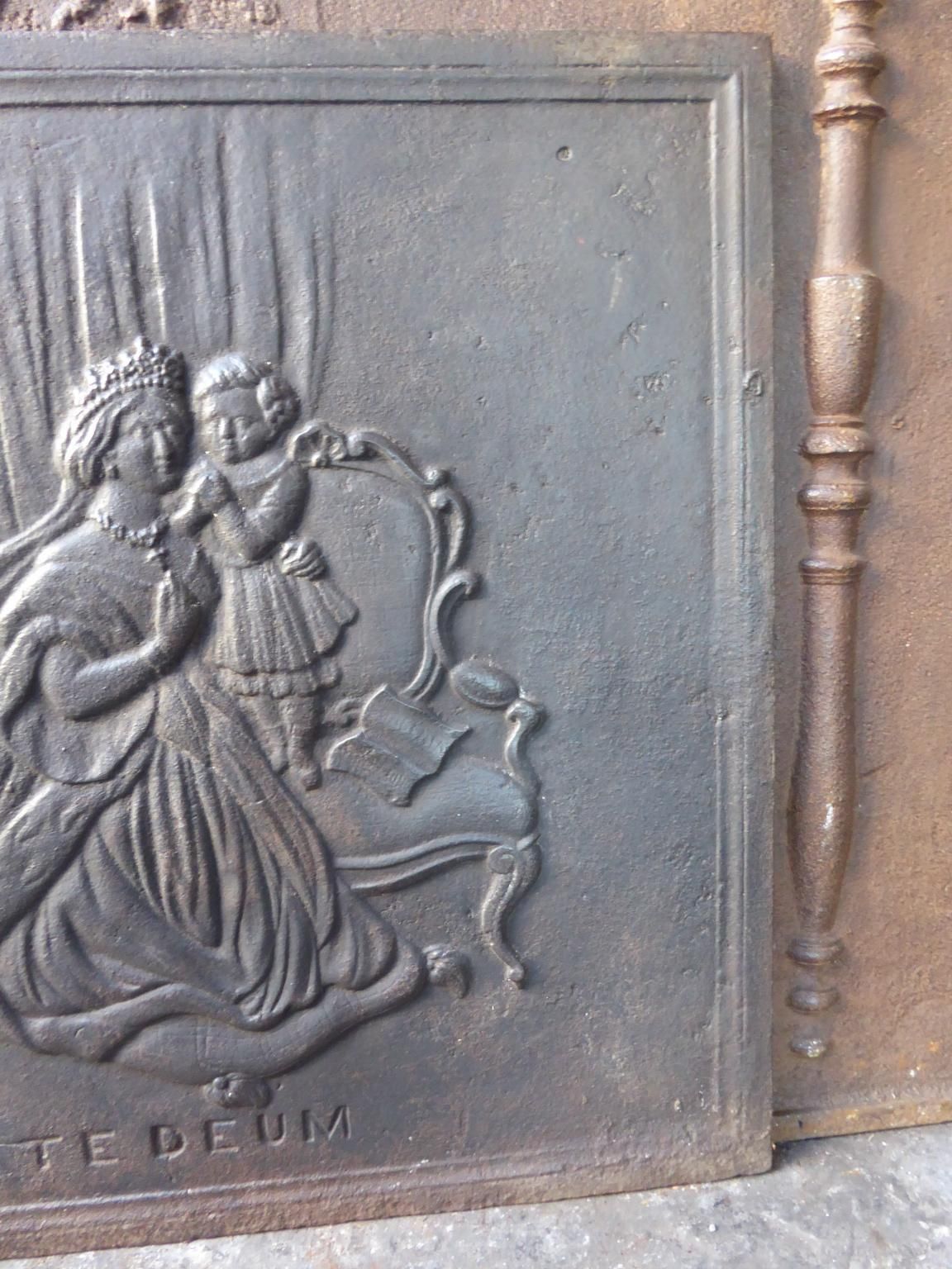 Antique French 'Mary Of Kevelaer' Fireback / Backsplash, 19th Century photo buy