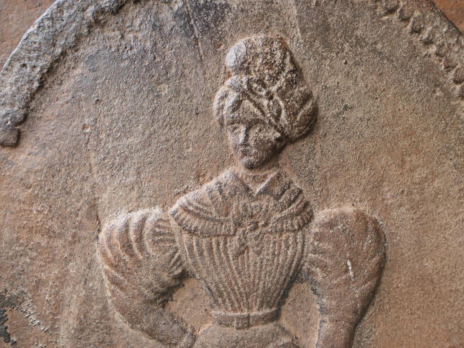French Napoleon III Period 'Lady' Fireback / Backsplash, 19th Century photo buy