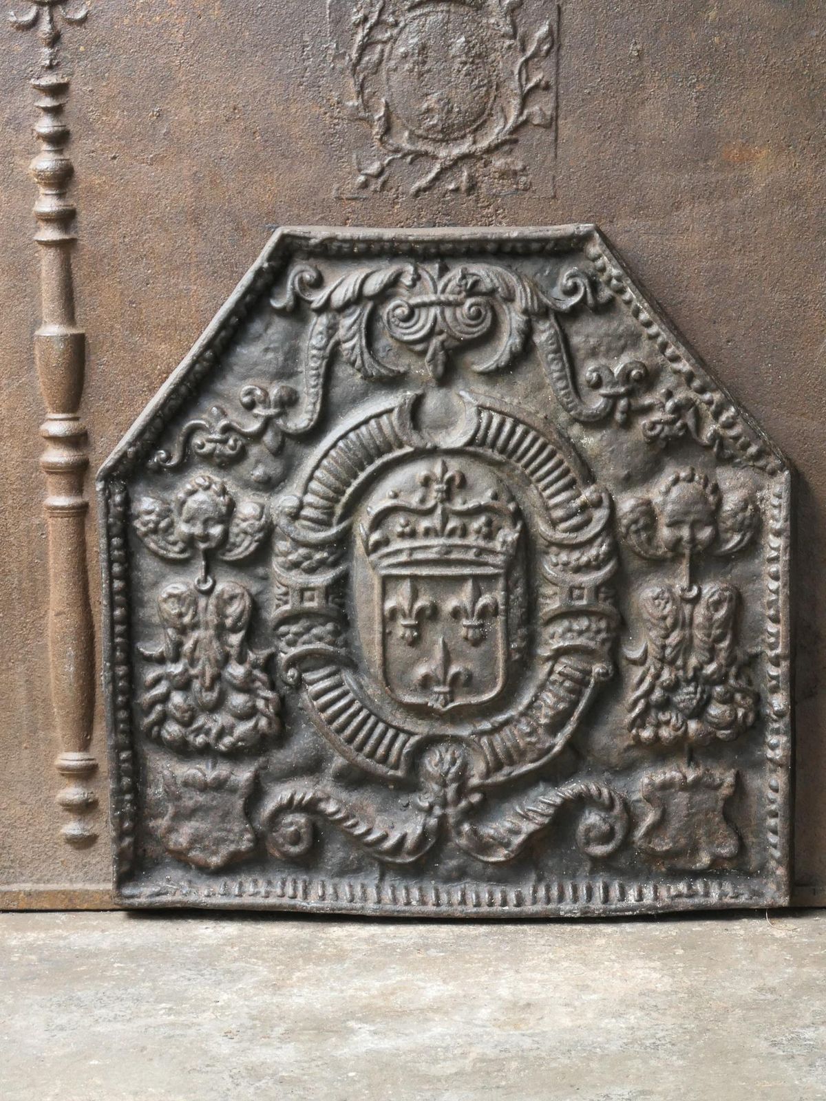 French Louis XIII Style 'Arms Of France' Fireback / Backsplash photo furniture