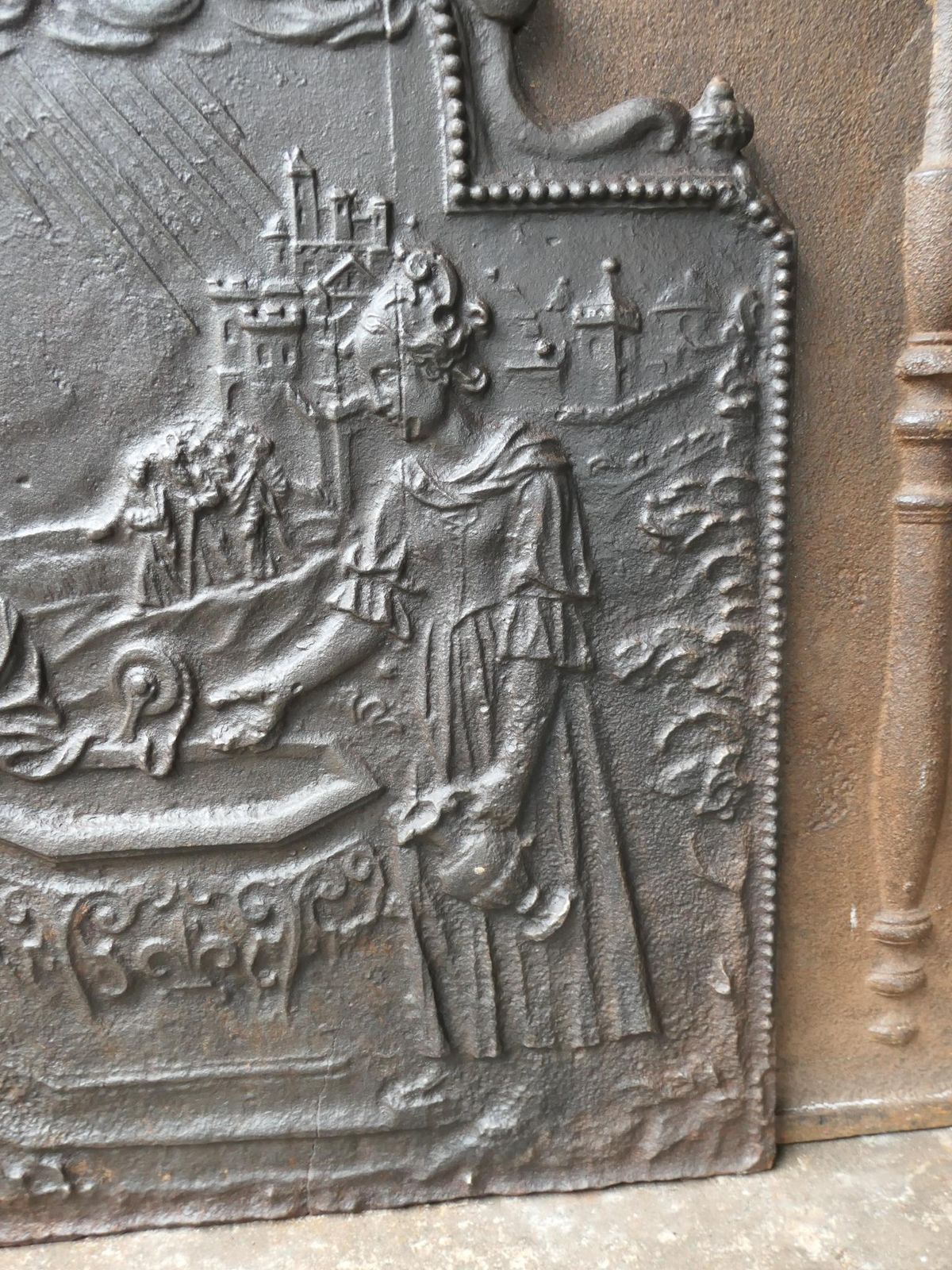 photo for sale Antique German 'Jacobian Well' Fireback / Backsplash, 17th 18th Century