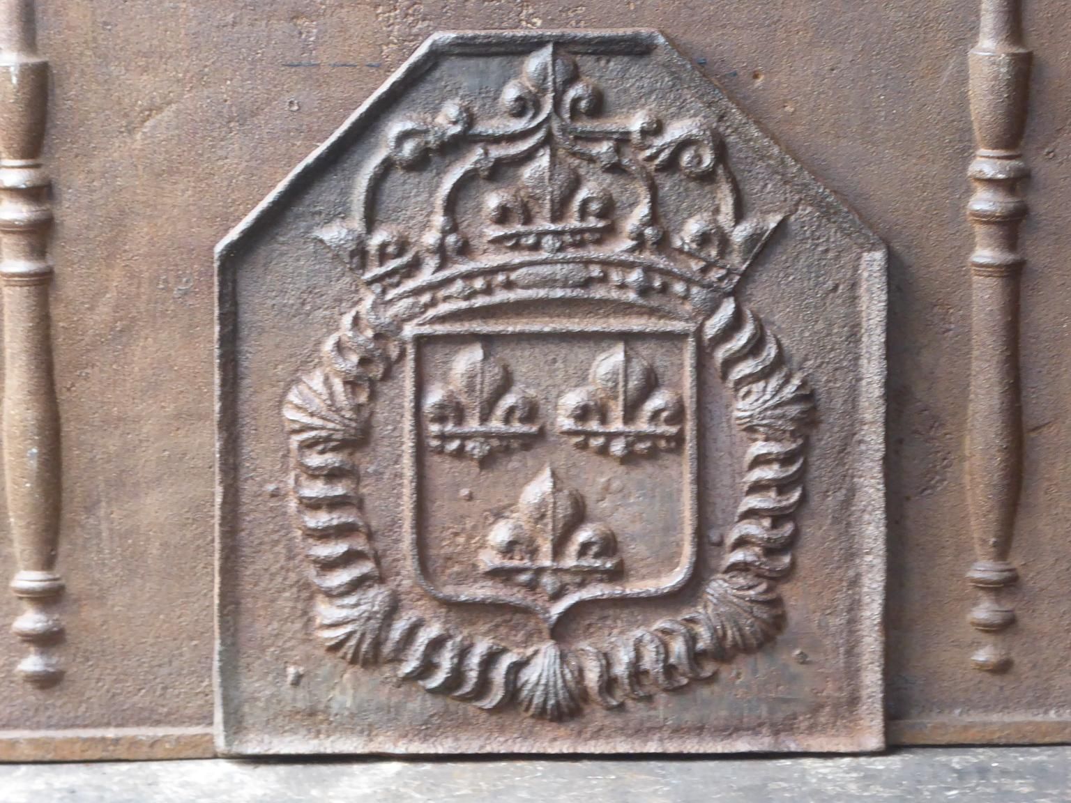 18th Century French Louis XIV Fireback / Backsplash With The Arms Of France photo furniture