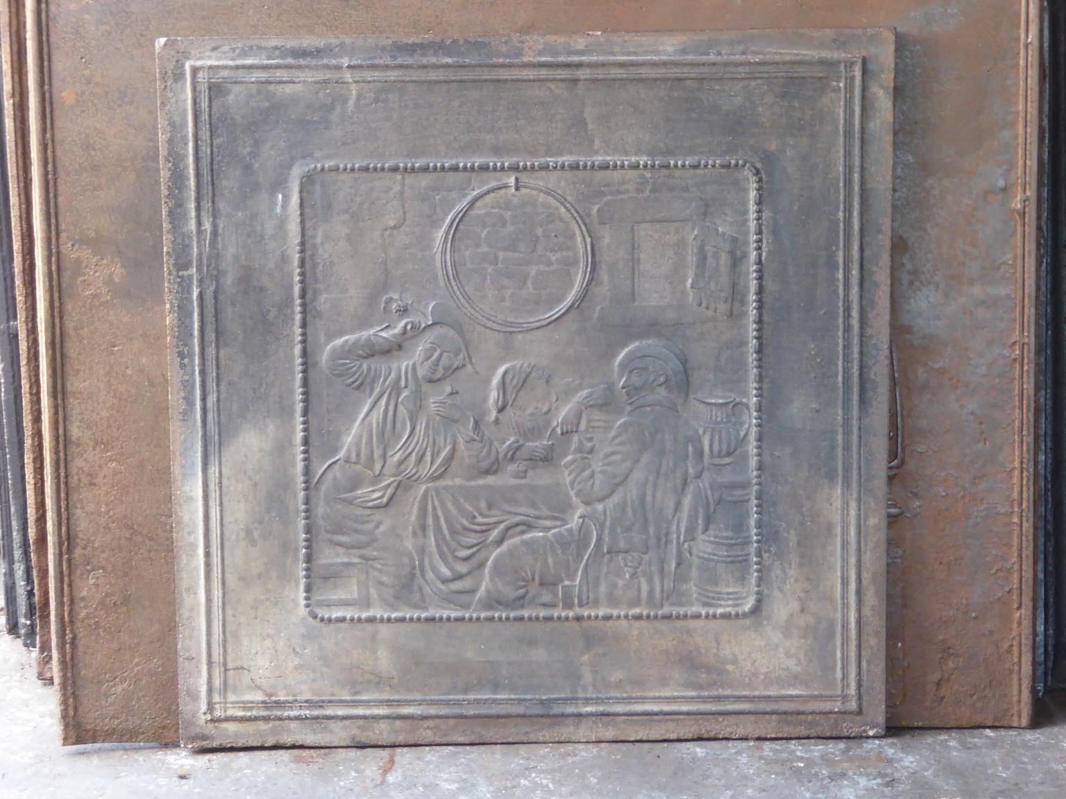 Antique French Art Nouveau 'The Pub' Fireback / Backsplash photo furniture
