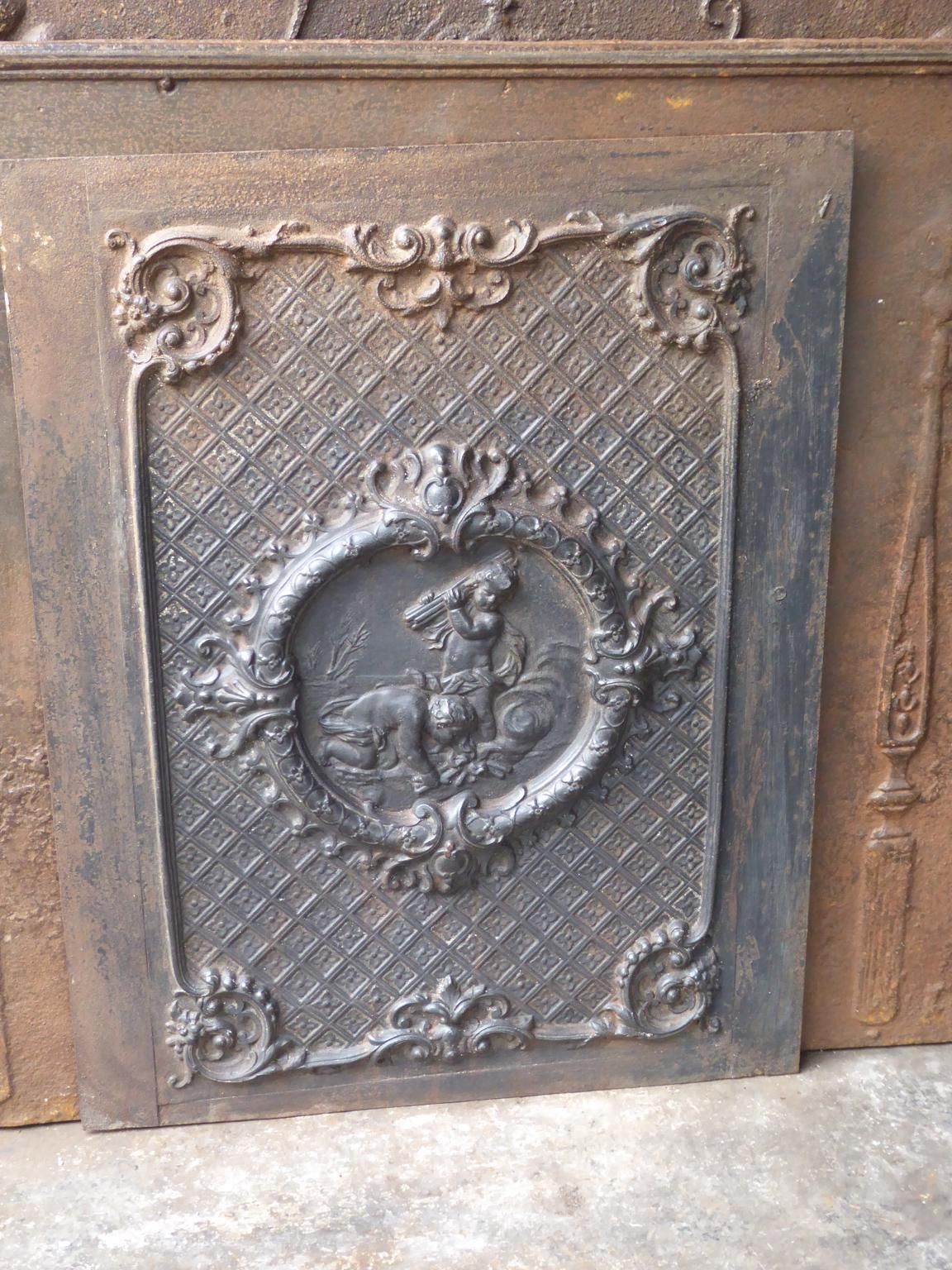 Antique French Napoleon III 'Cupids' Fireback / Backsplash photo Home Fixtures