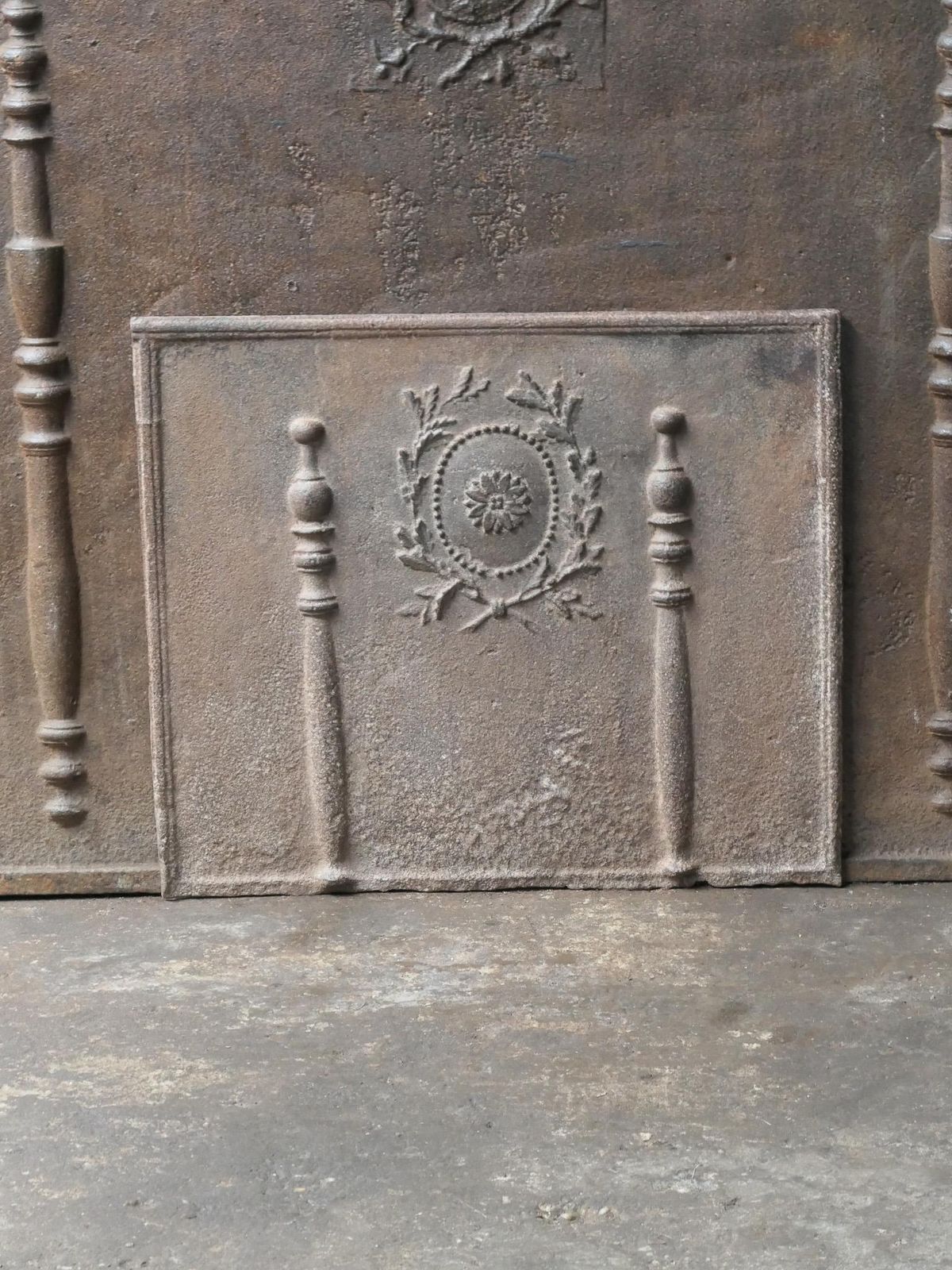 Antique French Neoclassical Fireback / Backsplash, 18th   19th Century photo Home Fixtures