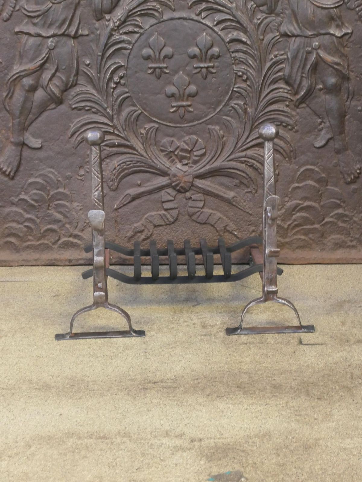 French Louis XIII Period Fireplace Grate Or Fire Basket, 17th Century photo furniture