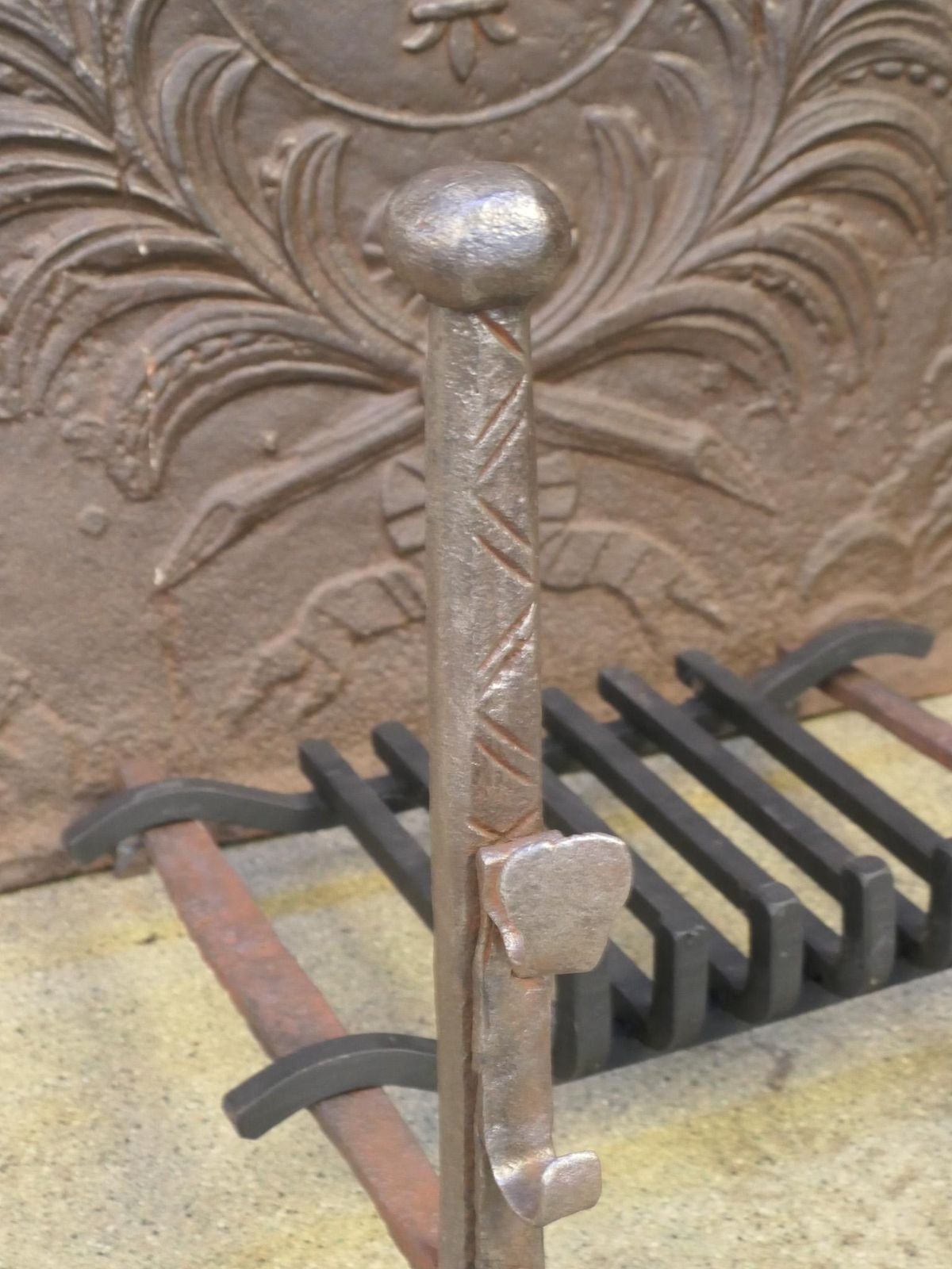 French Louis XIII Period Fireplace Grate Or Fire Basket, 17th Century photo 664.0