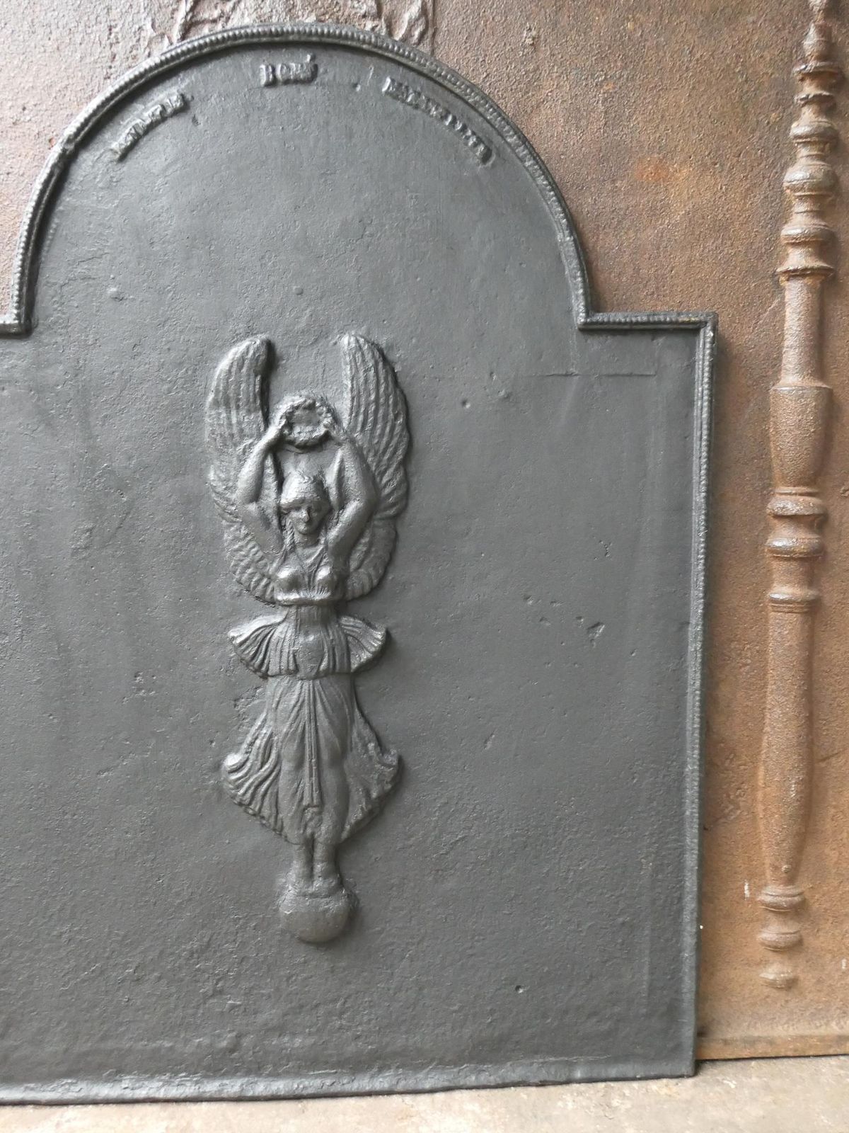 Antique French Neoclassical Fireback / Backsplash, 18th 19th Century photo vintage