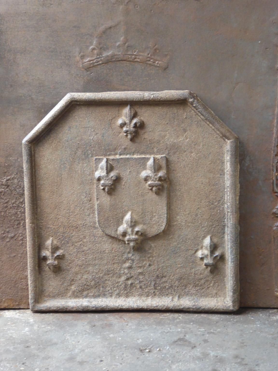 17th   18th Century French Louis XIV 'Fleurs De Lys' Fireback / Backsplash photo furniture