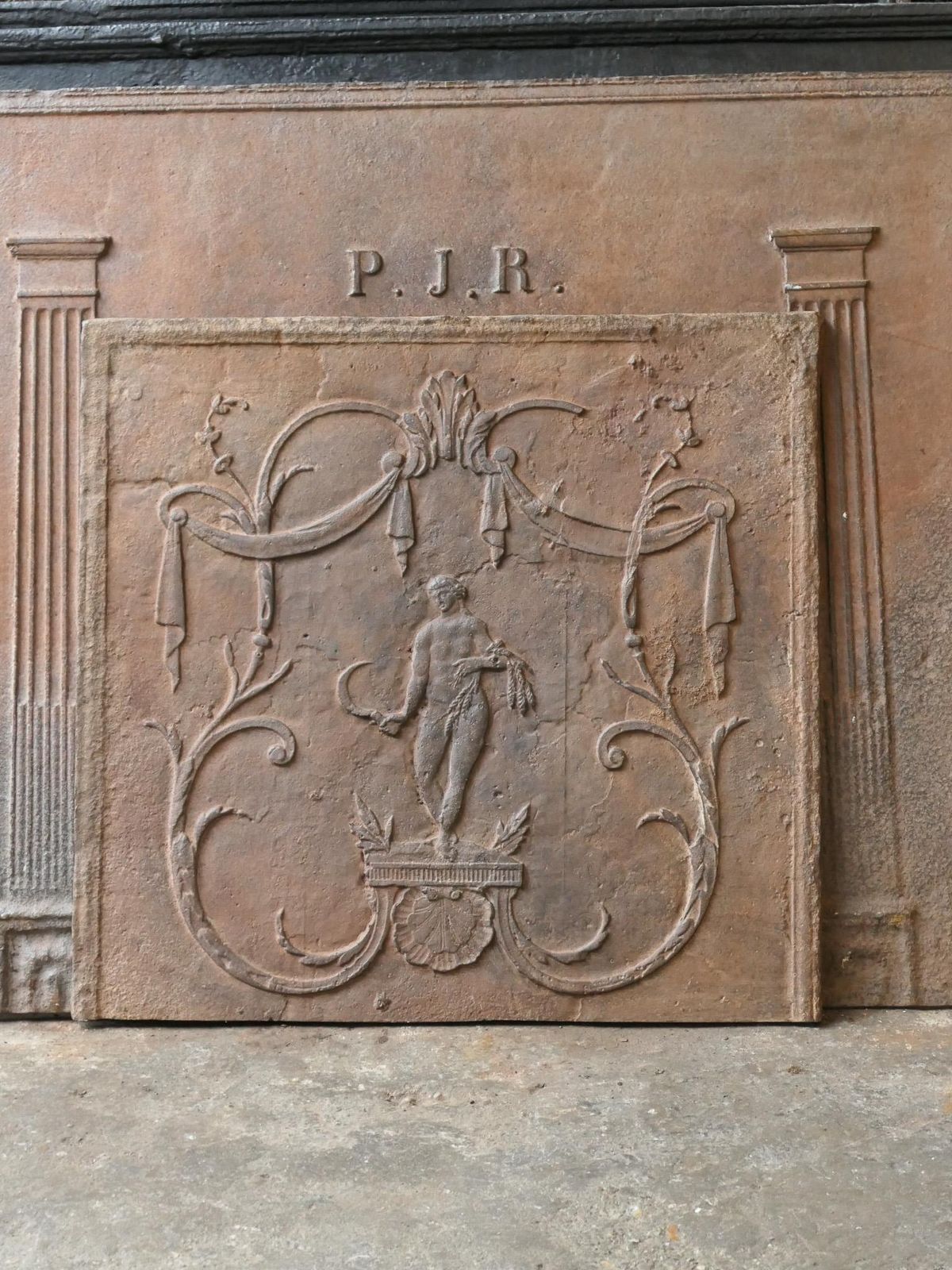 Antique French Neoclassical 'Ceres' Fireback / Backsplash, Early 19th Century photo Home Fixtures