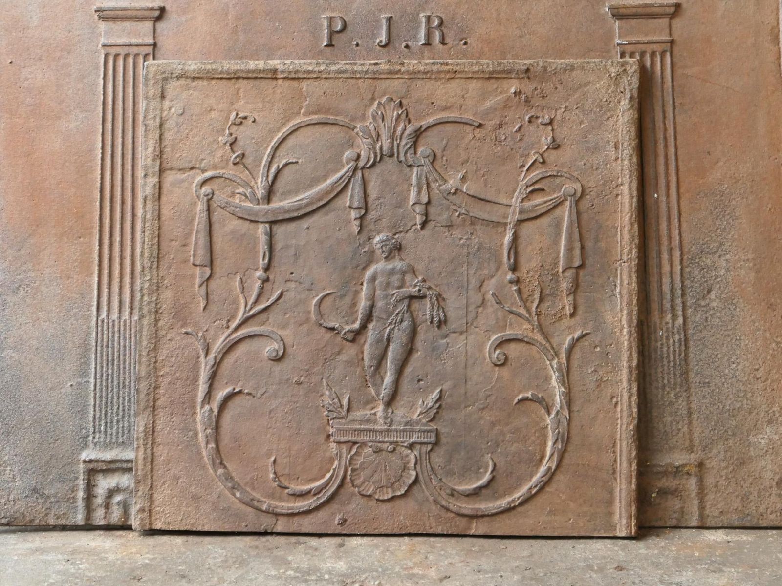 Antique French Neoclassical 'Ceres' Fireback / Backsplash, Early 19th Century photo 678.0