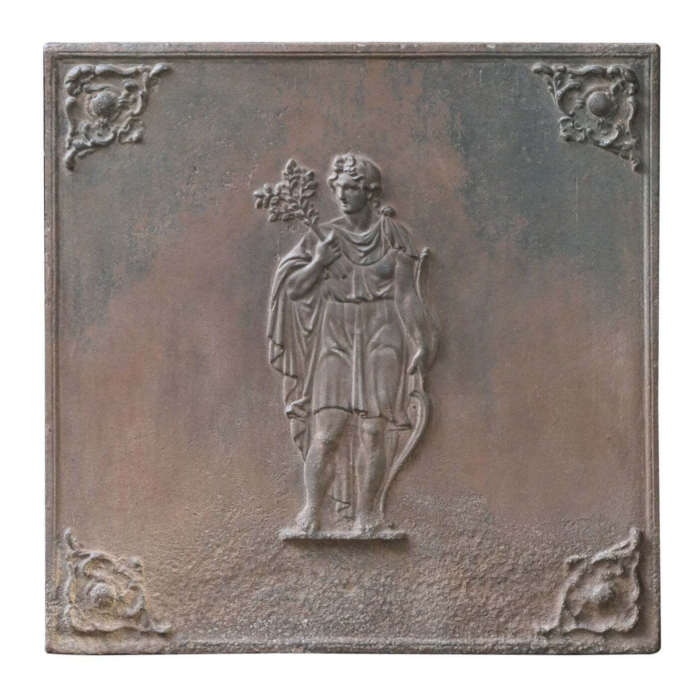 Antique French Napoleon III 'Diana' Fireback / Backsplash, 19th Century