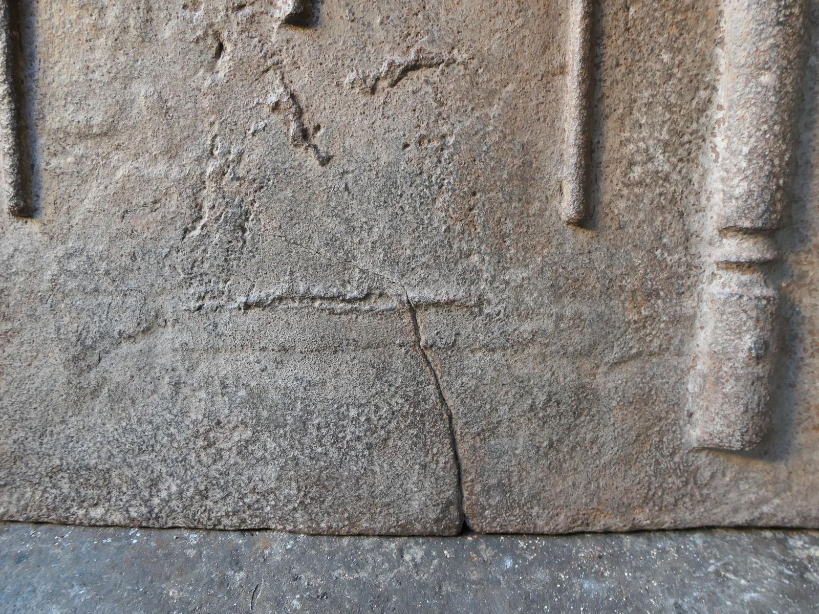 photo buy 17th 18th C. French Louis XIV 'Saint Andrew's Cross' Fireback / Backsplash