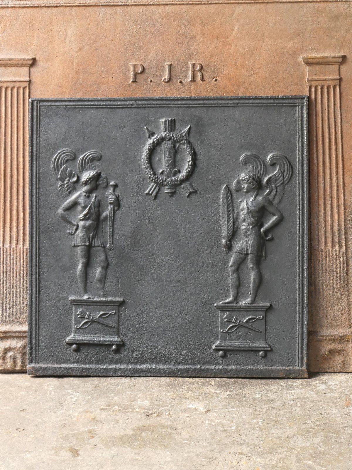 Antique French Neoclassical Fireback / Backsplash, 18th   19th Century photo Home Fixtures
