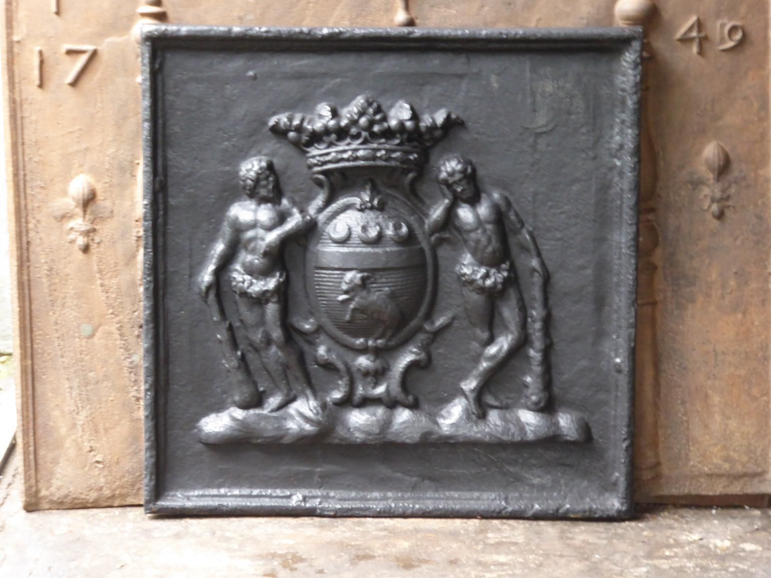 French Louis XIV Style Coat Of Arms Fireback / Backsplash photo furniture