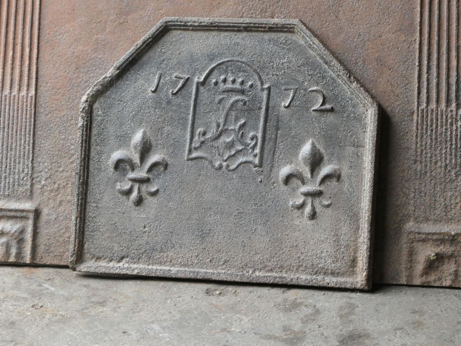 18th Century French Louis XV 'Coat Of Arms' Fireback / Backsplash photo for sale