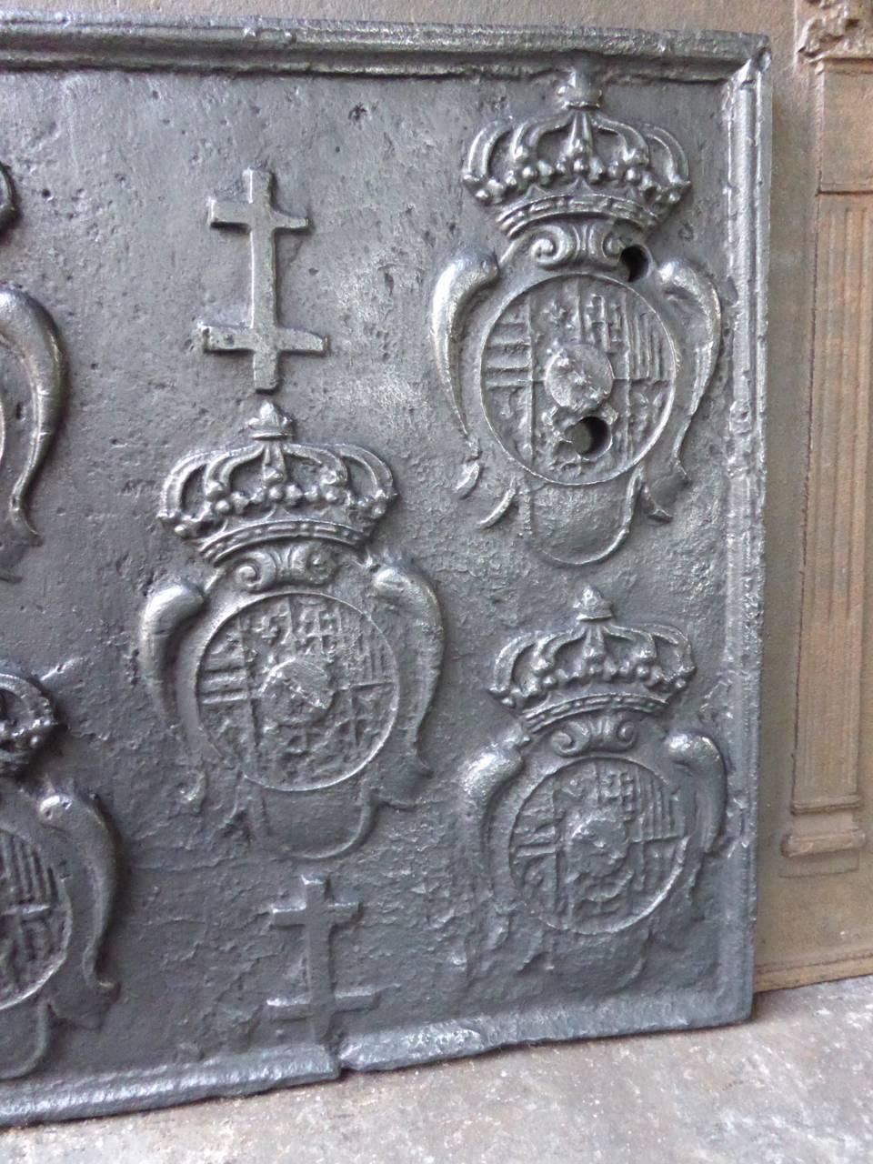 17th 18th Century French 'Arms Of Loraine' Fireback / Backsplash photo Home Fixtures