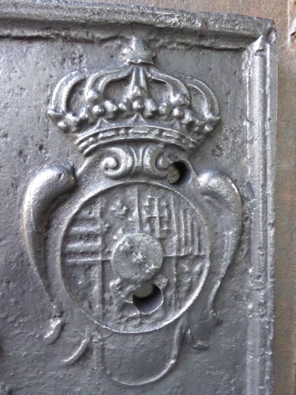 17th 18th Century French 'Arms Of Loraine' Fireback / Backsplash photo vinterior