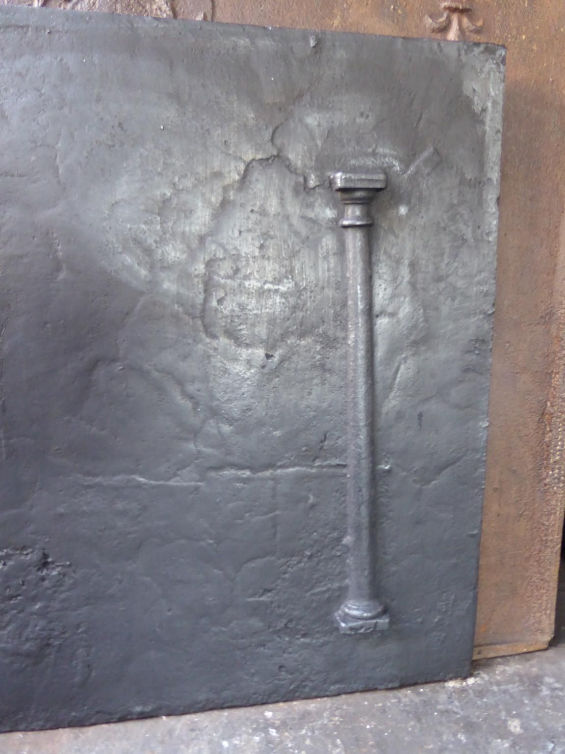 French Neoclassical 'Pillars Of Freedom' Fireback / Backsplash photo Home Fixtures