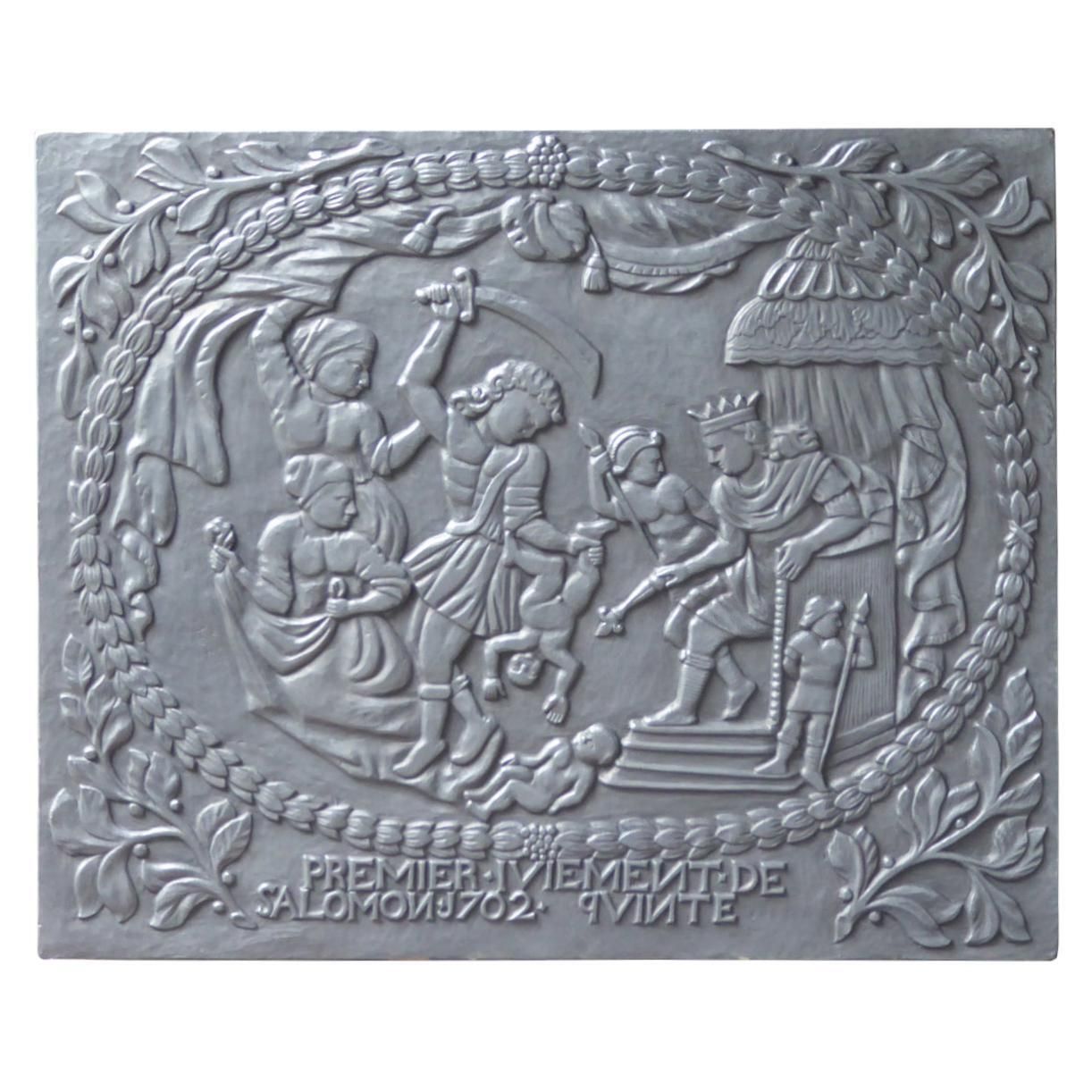 French Napoleon III Style Judgment Of Solomon Fireback / Backsplash